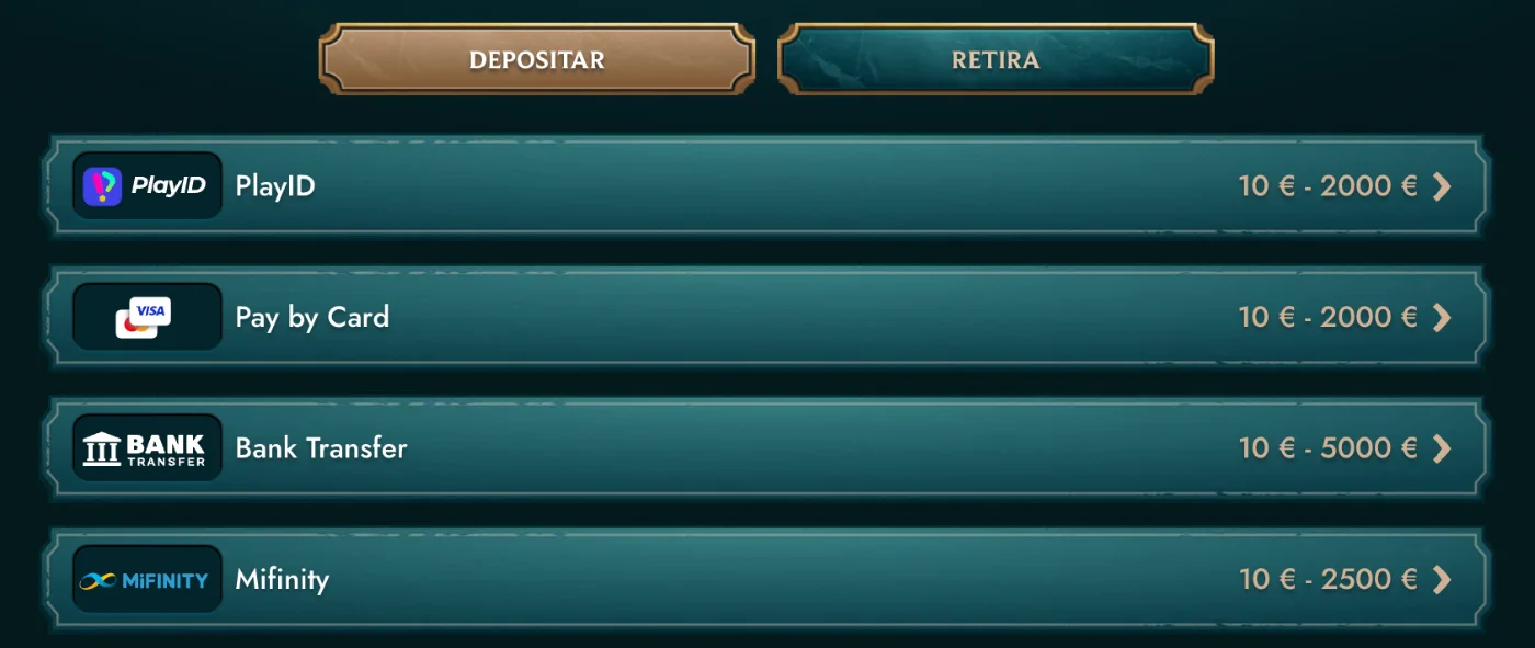 Métodos de pago seguros y criptomonedas en MyEmpire Casino